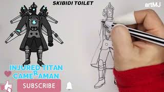 HOW TO DRAW TITAN CAMERAMAN ที่ได้รับบาดเจ็บ - skibidi Toilet 69 #how_to_draw #draw #skibidi_toilet