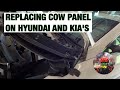 Replacing cow panel on a Kia rio