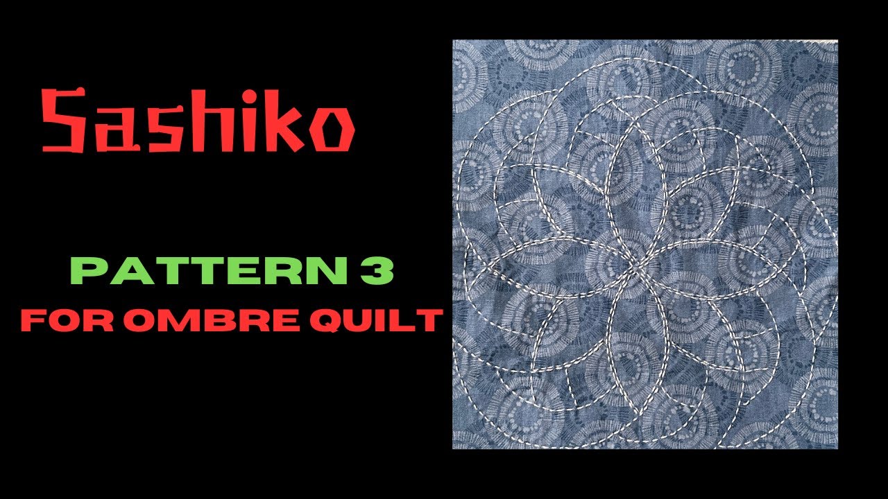 Add Japanese FLAIR to another quilt block with sashiko