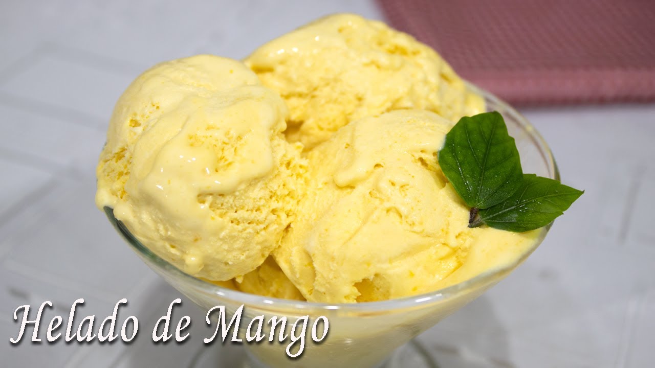 💥SÓLO 3 INGREDIENTES😱 Como hacer Helado de Mango🥭 Casero | Victoria Abanto