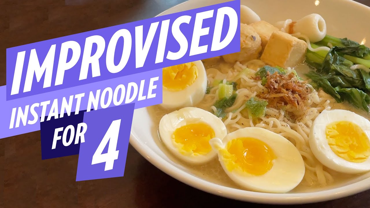 Homemade Instance Noodle for 4 with Fish Balls 