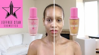 FIRST IMPRESSION | Jeffree Star Liquid Frost Ice Queen & Crown Jewel | Demo with and without makeup screenshot 2