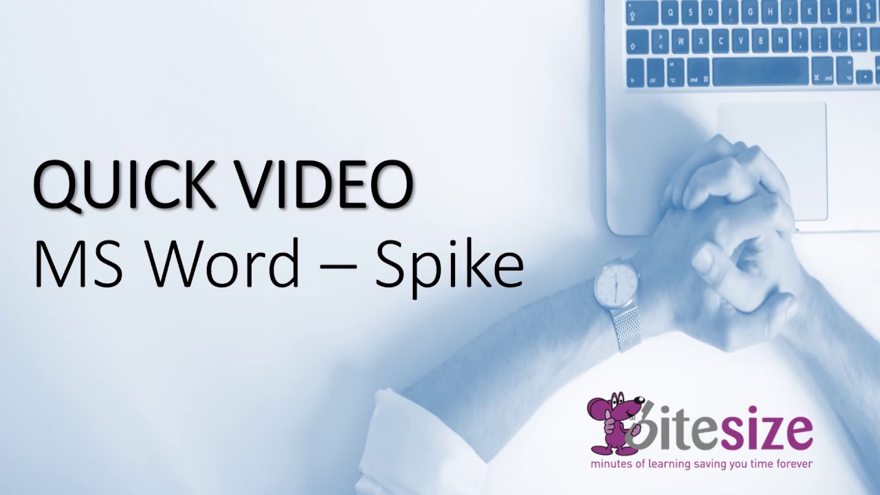 QUICK HOW TO MS Word Spike - YouTube