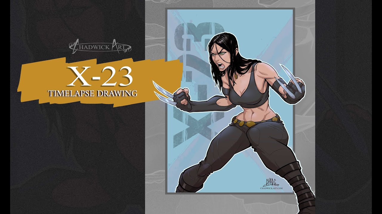 X 23 - Time-lapse Drawing @ChadwickArt - YouTube