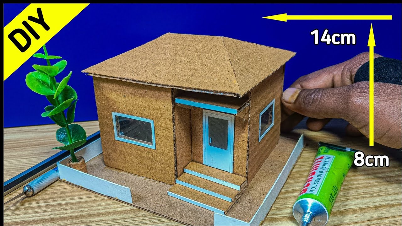The Easiest Way To Make A Miniature House From Cardboard 