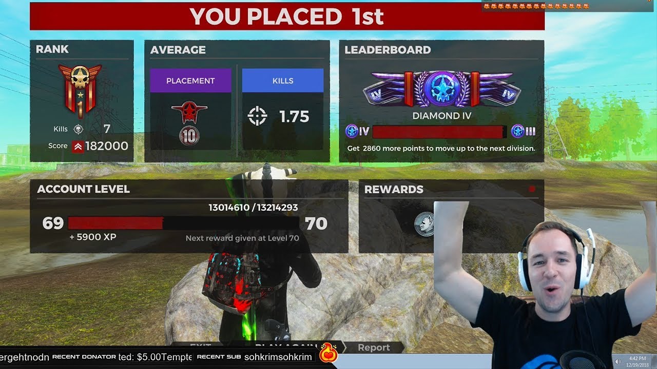 Flamehopper's 1900th H1Z1 Win!! - Full Gameplay