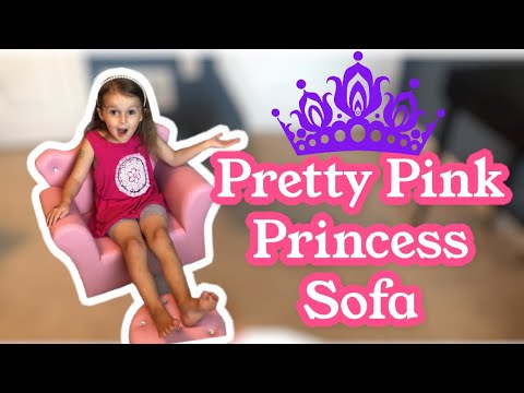 Pink Princess Sofa Chair for Kids by Costzon (with matching ottoman!)