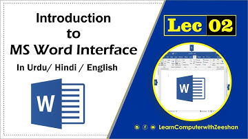 Introduction to MS Word Interface in Urdu / Hindi