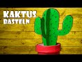 mein kleiner grner Papier Kaktus mit Topf basteln fr Schreibtisch -  paper cactus DIY craft [4K] - YouTube