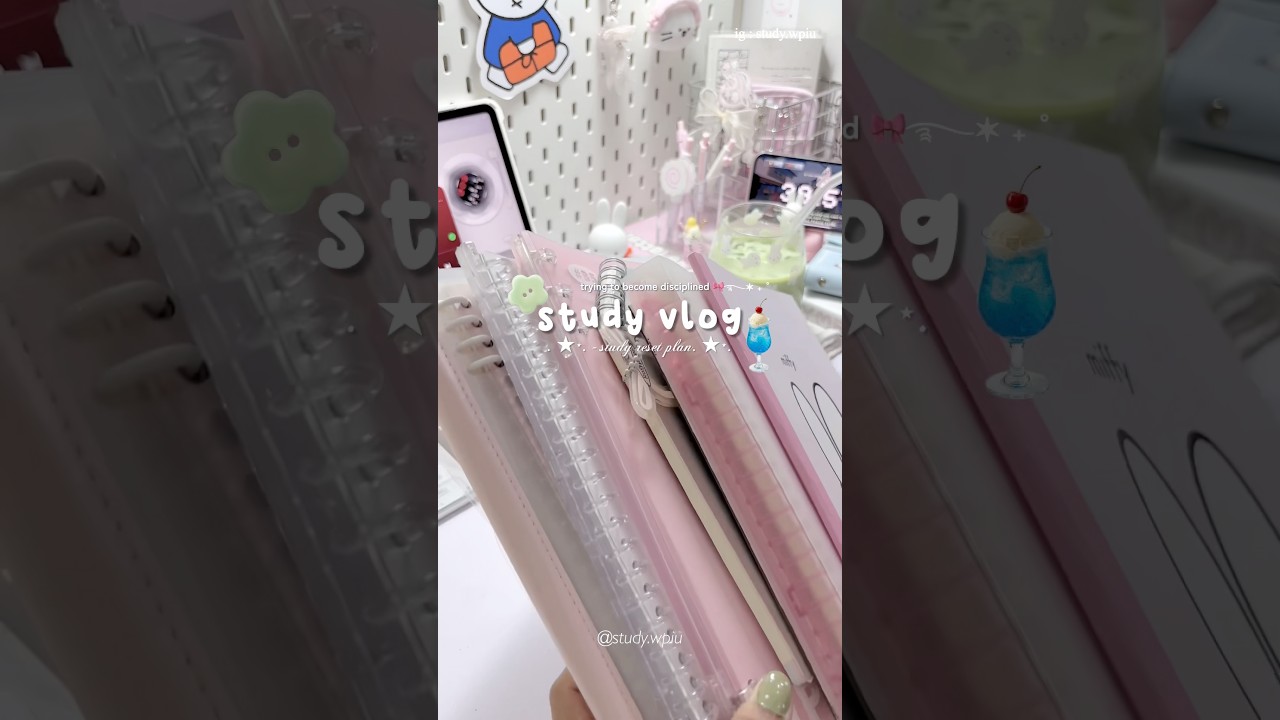 Study with me 🎀 study vlog #study #studywithme #studymotivation #aesthetic #studyvlog #foryou