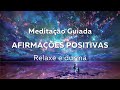 Meditao guiada  msica para relaxar e dormir  afirmaes positivas  tela preta