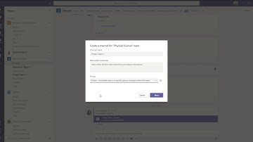 Creating a Private Channel in Microsoft Teams