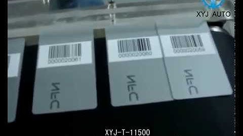 Automatic card labeling machine