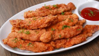 Crispy Tandoori Chicken Fried Strips Recipe | Easy spicy chicken