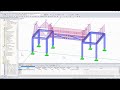 Structural Analysis with Dlubal RFEM of a steel frame made with SolidSteel parametric in SOLIDWORKS