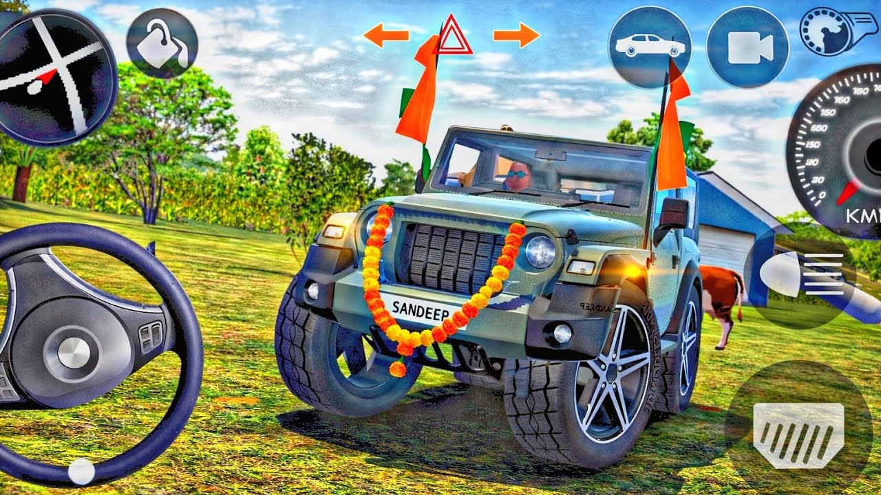 Modified Mahindra Thar Games Indian Army Green Thar (Gadi Wala Games) Car Game Android Game