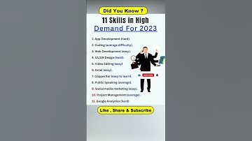 11 Skills in High Demand For 2023 #shortvideo #shorts #techbulls