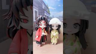 CHIBI UTA &amp; YORIICHI FIGURE 🌸🔥 DEMON SLAYER | CLAY ART #shorts