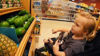 Naomi is heading to the grocery store to pick out a watermelon.