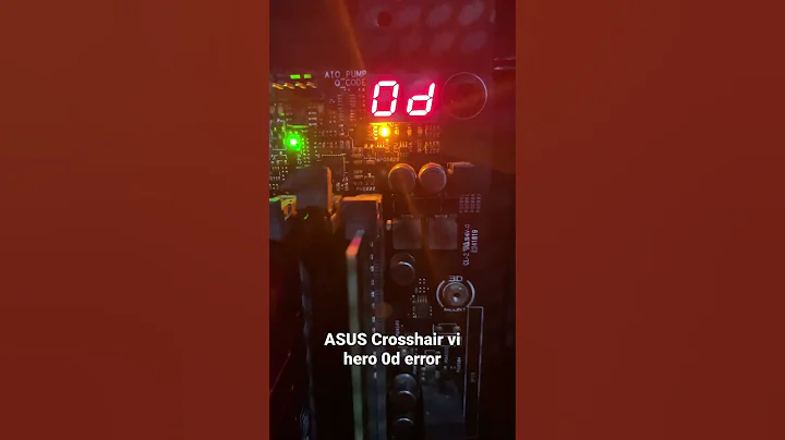 ASUS crosshair vi hero “ 0d error “ alguna solución? :( #asus #error #pc #pcgaming