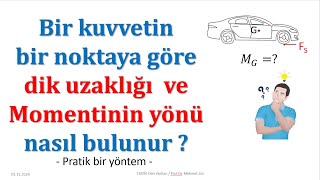 Stati̇k - Sss-2 Bir Kuvvetin Bir Noktaya Göre Dik Uzaklığı Ve Momentinin Yönü Nasıl Bulunur?