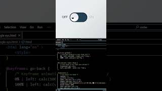 HOW TO MAKE A TOGGLE EYE ANIAMTED BUTTON WITH JUST HTML AND CSS ONLY#shorts
