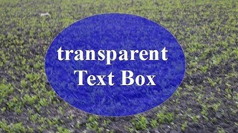 How to make transparent Text Box in OpenOffice Writer