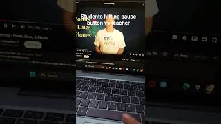 student hitting pause button vs teacher