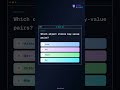 JS Interview Question: Which object stores key-value pairs? #javascript #quiz