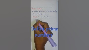 # define prime numbers #shorts || explanation in Telugu #