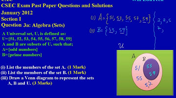CSEC CXC Maths Past Paper 2 Question 3a Jan 2012 Exam Solutions (Answers)_ by Will EduTech