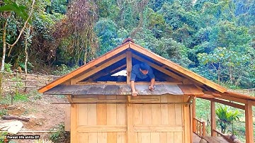 A gloomy and dark day, Wood ceiling reinforcement, Make a wardrobe | Wilderness Alone | Ep.184