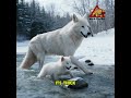 White Wolf Surviving the Frozen Earth 🐺❄️ #wildlife #naturelovers #naturedocumentary