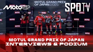 Interviews & Podium Motul Grand Prix of Japan | MotoGP Jepang