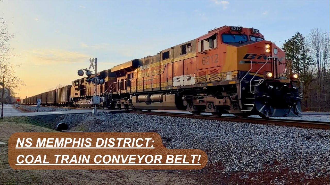 Coal Train Conveyor Belt: NS Memphis District (West End) - Jan. 2026