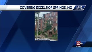 Old hotel building partially collapses in downtown Excelsior Springs
