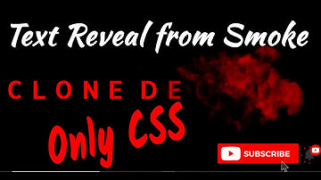 Text Reveal From Smoke Effect || Pure CSS || Clone Decoded || CSS Animation ||