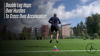 Double Leg Hops Over Hurdles To Cross Over Acceleration