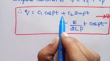 APPLICATIONS OF DE TO ELECTRICAL CIRCUITS   LECTURE 4