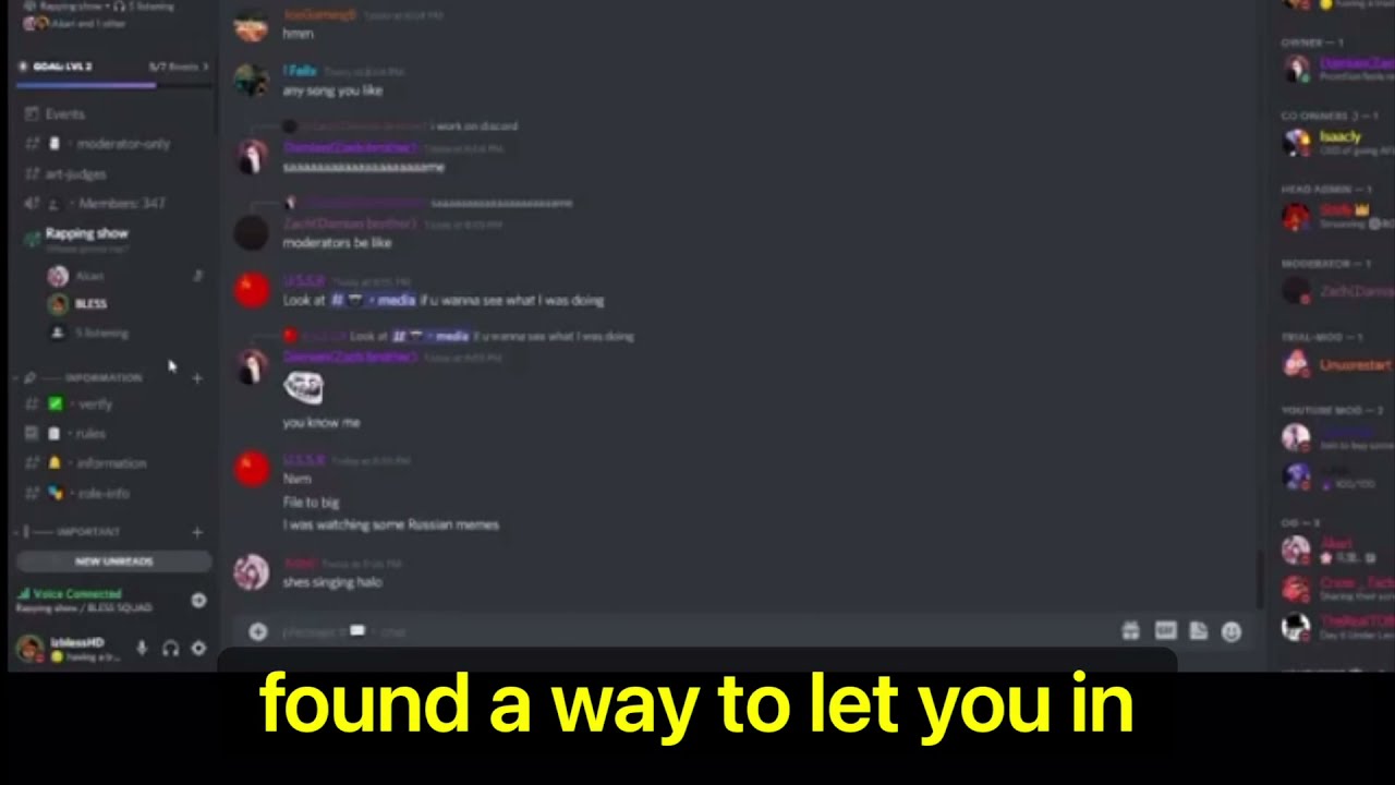 I sang In a talent show in my discord server