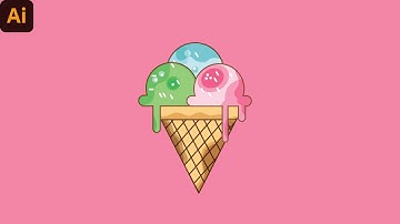 Adobe Illustrator CC Tutorial _ Ice-Cream illustration Design