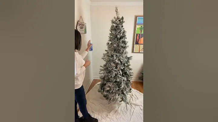 Flock your Christmas Tree under $5! #hack #shorts #diy #looks #holiday #christmas #christmastree