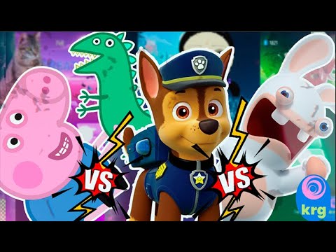 Peppa Pig vs Paw Patrol Rayman vs Raving rabbids. How to main new ...