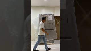 HUGE! Unboxing LG Refrigerator #LG #Fridge #fyp