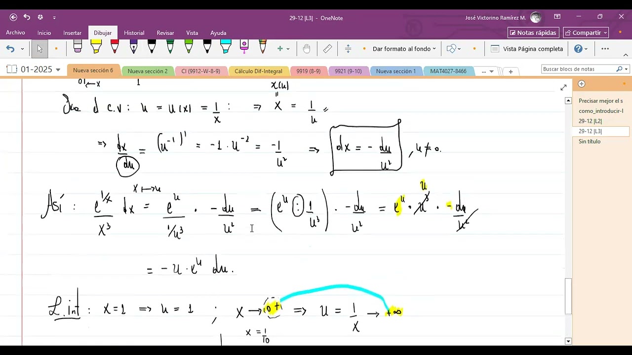 Clase de ejercicio de Cálculo II |L3-A|