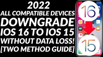 How to downgrade iOS 16 to 15 without losing data | Downgrade from iOS 16 without data loss |2022