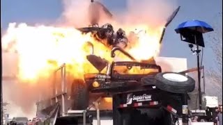 Industrial Injection Diesel Master Shredder Cummins 3000hp Dyno Explosion ** SLOW MOTION **