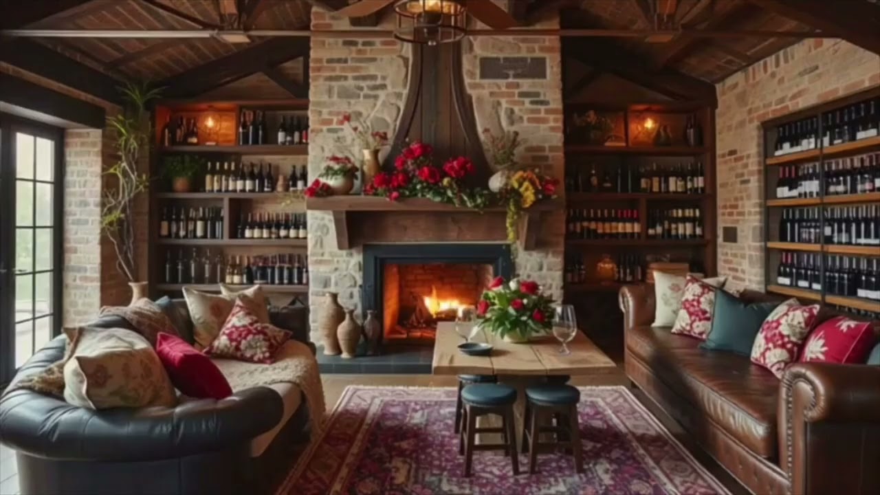 Relaxing Evening in a Glorious Wine Cellar in Tuscany, Italy - Smooth Jazz Ambience