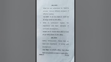 CCSU B.ED 2nd Year E-303 Knowlege, Language and Curriculm 2024 Previous Paper 2024.Paper