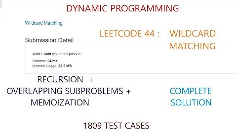 LEETCODE :44, Wildcard Matching : BEST EXPLANATION AND COMPLETE SOLUTION